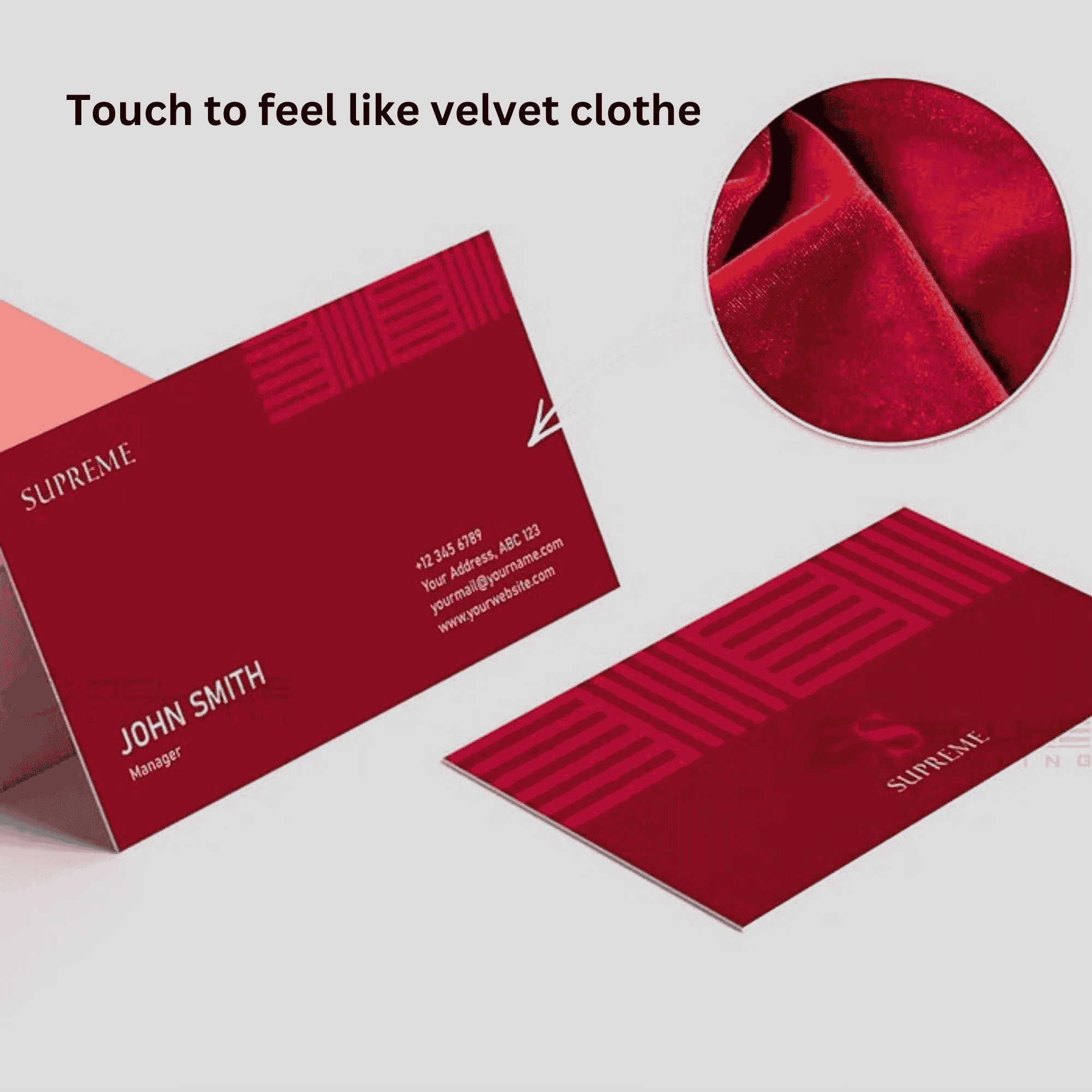 Soft Touch Velvet Cards Dubai — Black Lion Sign Dubai